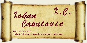 Kokan Capulović vizit kartica